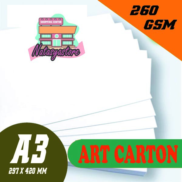 

Art Carton Glossy 260 Gsm Ukuran A3