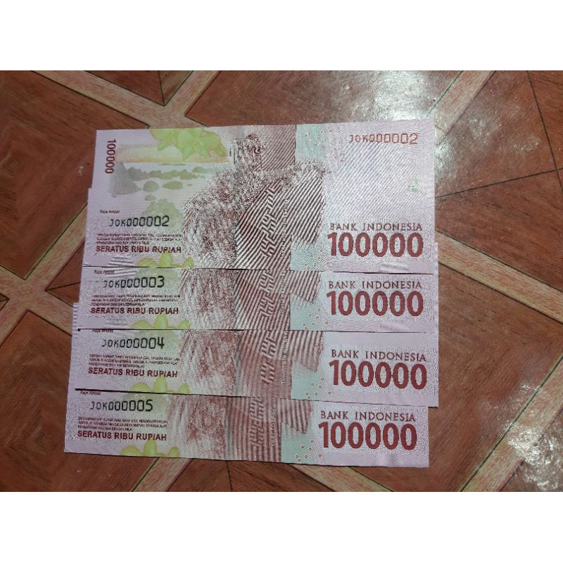 Uang Seri Low Number seri rendah 01 Uang Mahar 02 03 04 05 prefik nama JOK