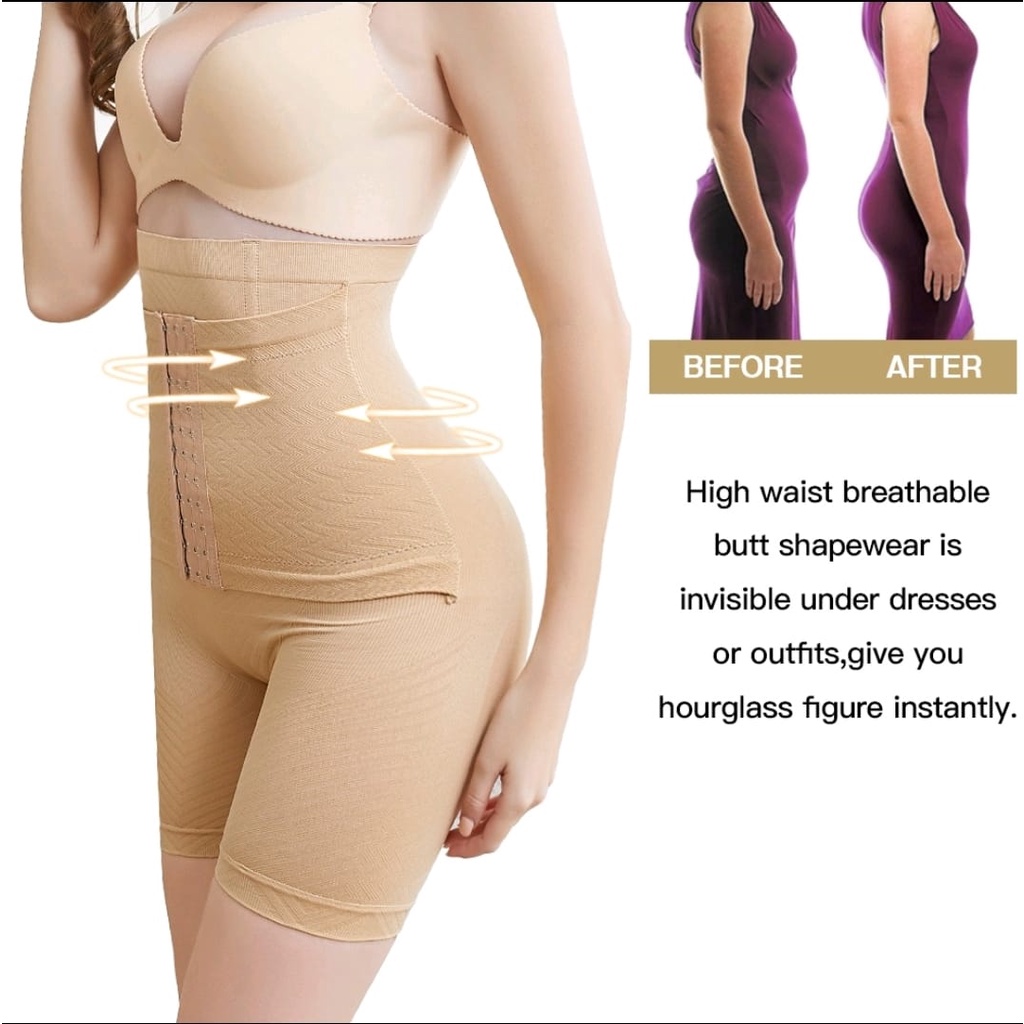 KORSET CELANA PELANGSING PERUT PAHA PINGGUL DOUBLE TUMMY 2 in 1 HIGH WAIST SHAPEWEAR CORSET