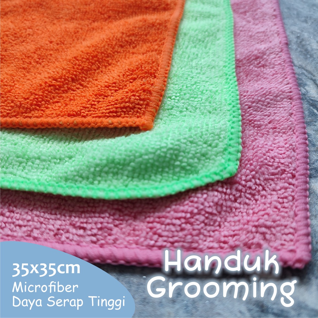 Handuk Grooming Kucing 35x35cm | Microfiber, Daya Serap Tinggi