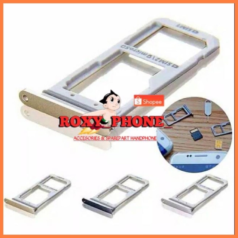 SIMTRAY SIMLOCK SLOT SIM CARD TEMPAT KARTU SIM SAMSUNG GALAXY S7 EDGE ORIGINAL