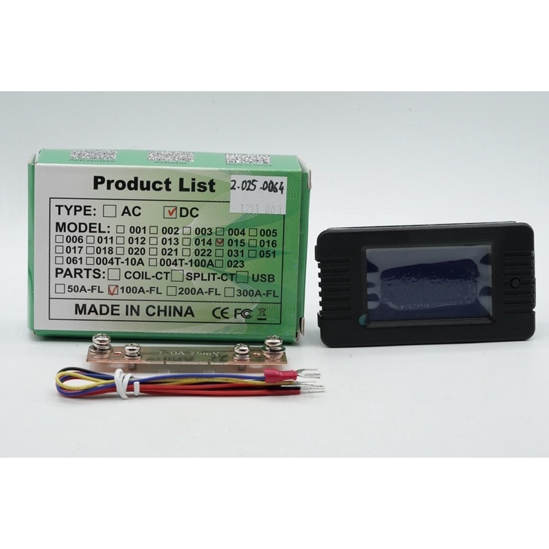 PZEM-015 Voltmeter DC 100A 0-200V Baterai Ampere Tester Battery Capacity Tester with Shunt Solar Pow