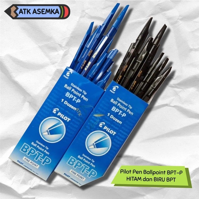 

TULIS-ALAT- PILOT PEN BALLPOINT BPT-P / PULPEN PILOT BPTP HITAM / BIRU BPT - BIRU -ALAT-TULIS.