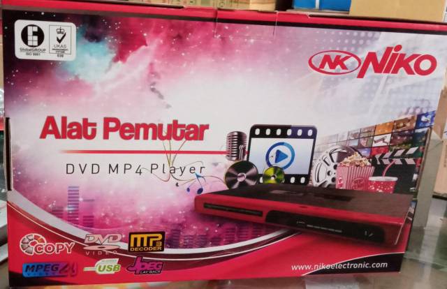 NIKO NK DVD 189 PLAYER PEMUTAR FILM LAGU MUSIK VIDEO CD VCD MP3 MPEG4 MP4 USB TERMURAH AWET BAGUS