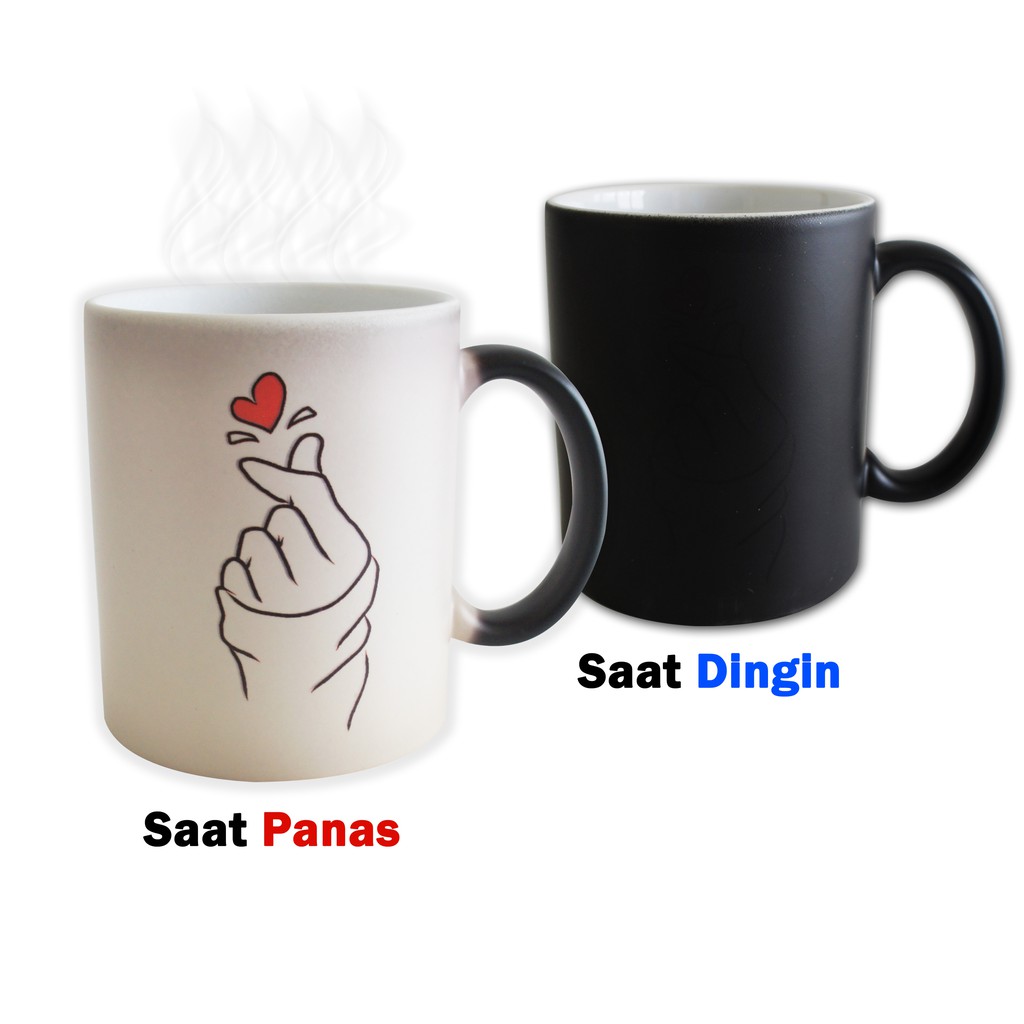 Kado Unik Hadiah Pasangan/Pacar Tangan Korea - Mug Bunglon - By Crion