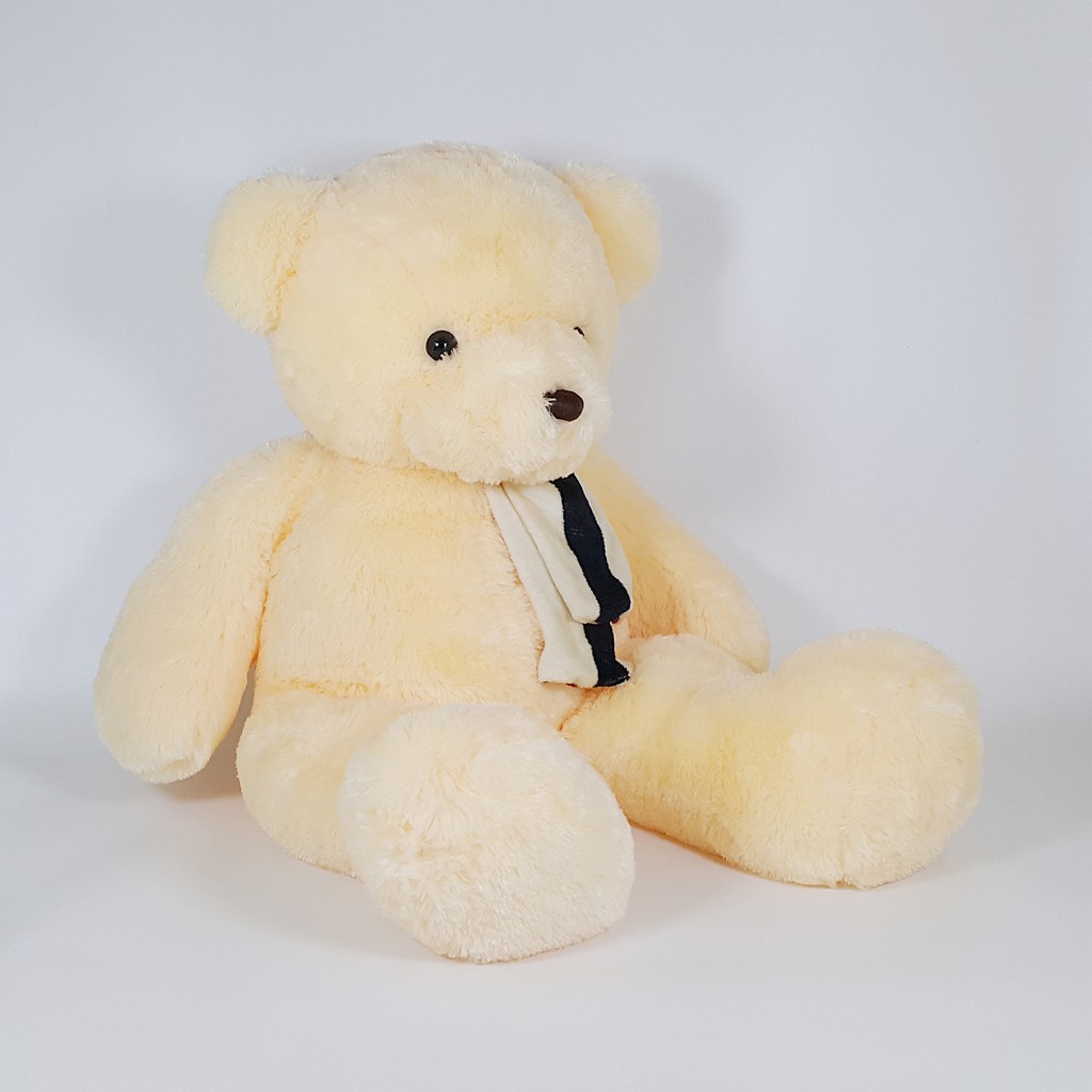 Boneka Jumbo Beruang Teddy Bear Istana Boneka Sit Teddy D/Cream W/Syal