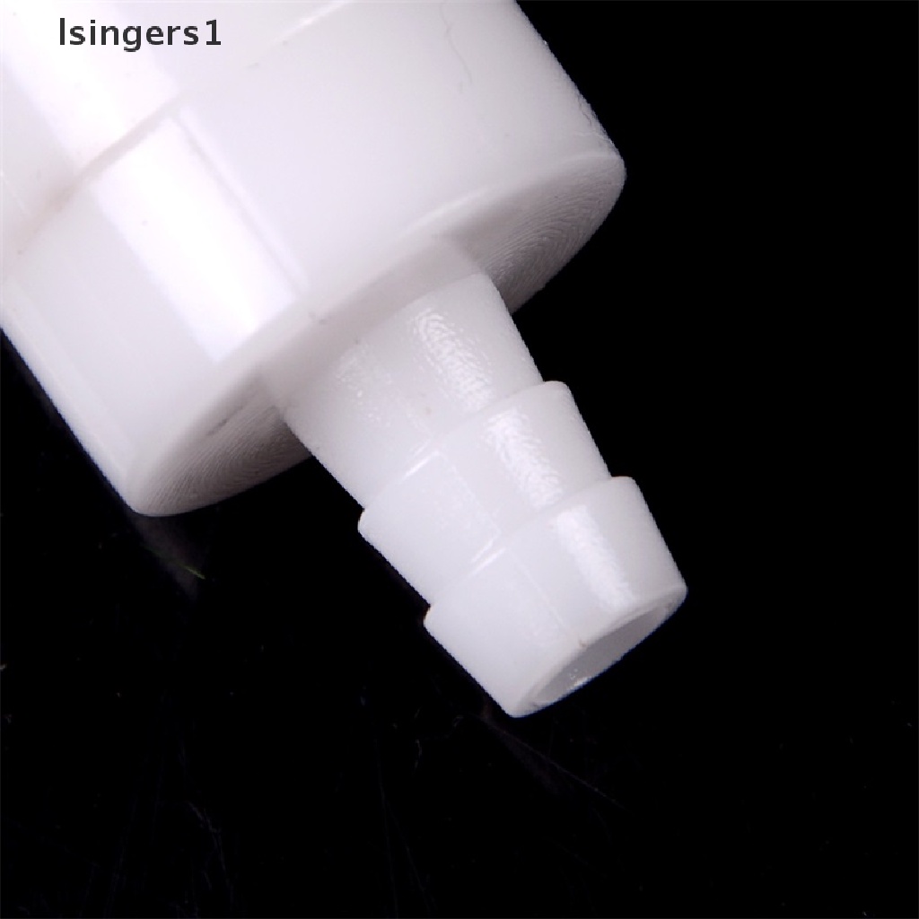 (lsingers1) Katup Inline Satu Arah 8mm 1 / 4 &quot;Bahan Plastik Warna Putih Untuk Bahan Bakar / Diesel / Gas / Cairan