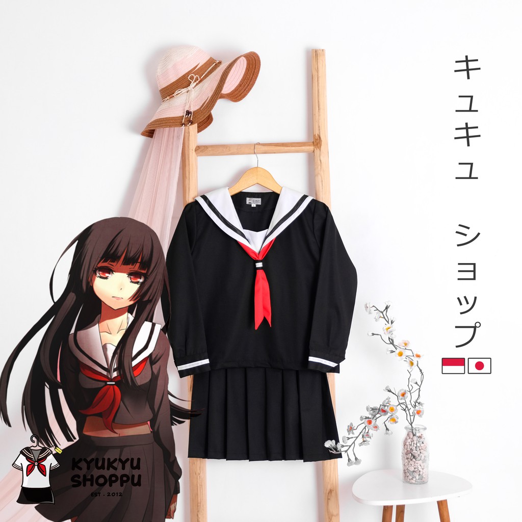 (READY STOCK) Enma Ai-Jigoku Shoujo costume By KYUKYU (Ky007c) High Quality REAL PIC-seragam sekolah