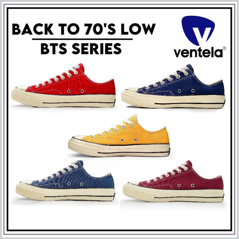 SEPATU SNEAKERS VENTELA ORIGINAL BACK TO 70S BTS LOW BLUE NAVY YELLOW MAROON RED