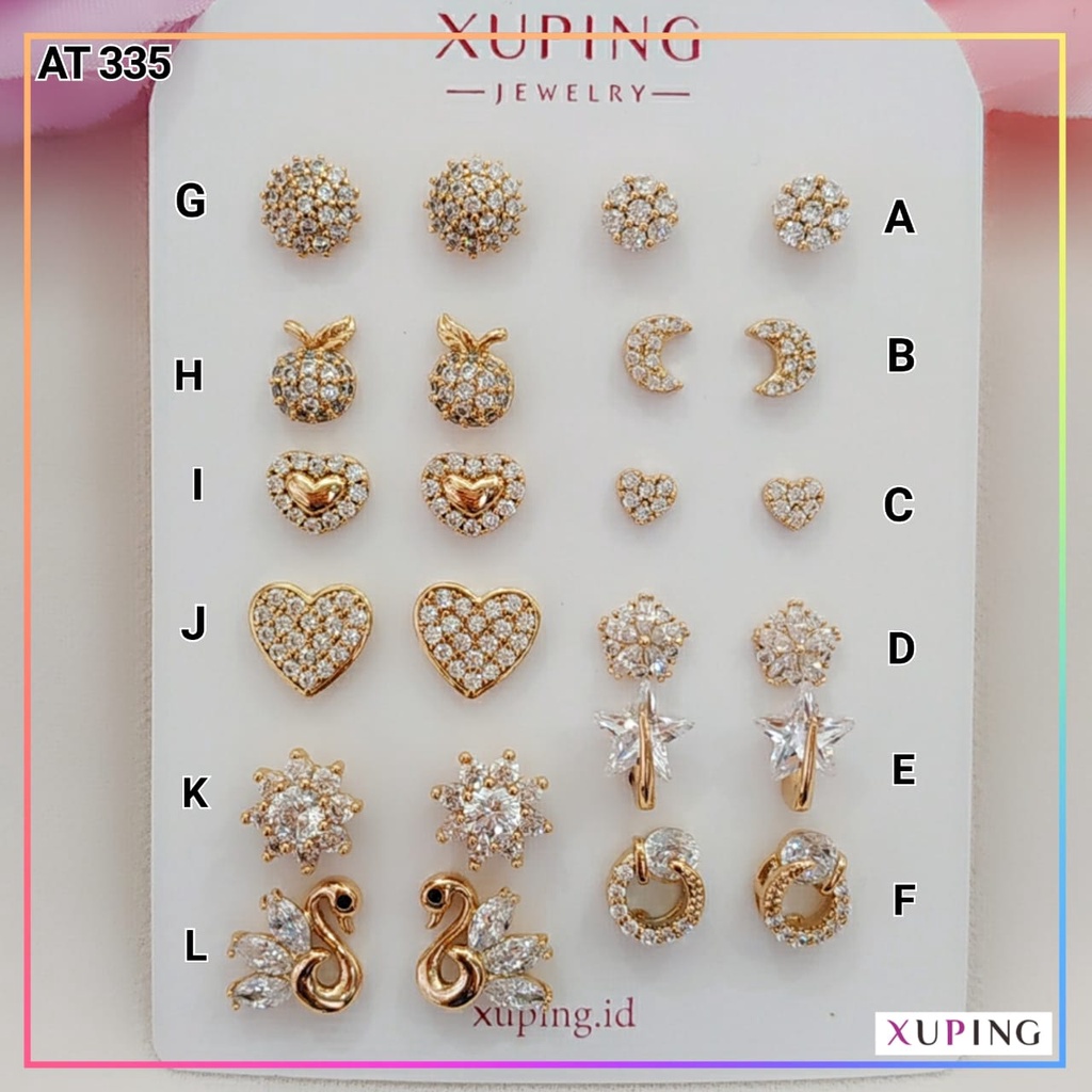 Anting Ori Xuping Anting Tusuk Dewasa Premium Bulan Perhiasan Lapis Emas Gold AT 335