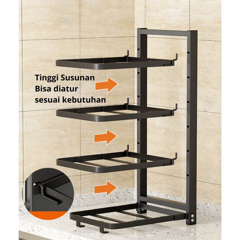CEO Rak Susun Bawah Wastafel Rak Peralatan Rumah Dapur Rak Serbaguna