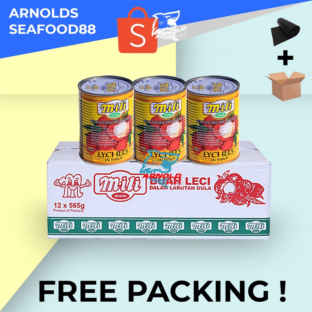 

MILI Lychee In Syrup / Leci Kaleng Mili / Per Dus Isi 12 Pcs - 565 gr