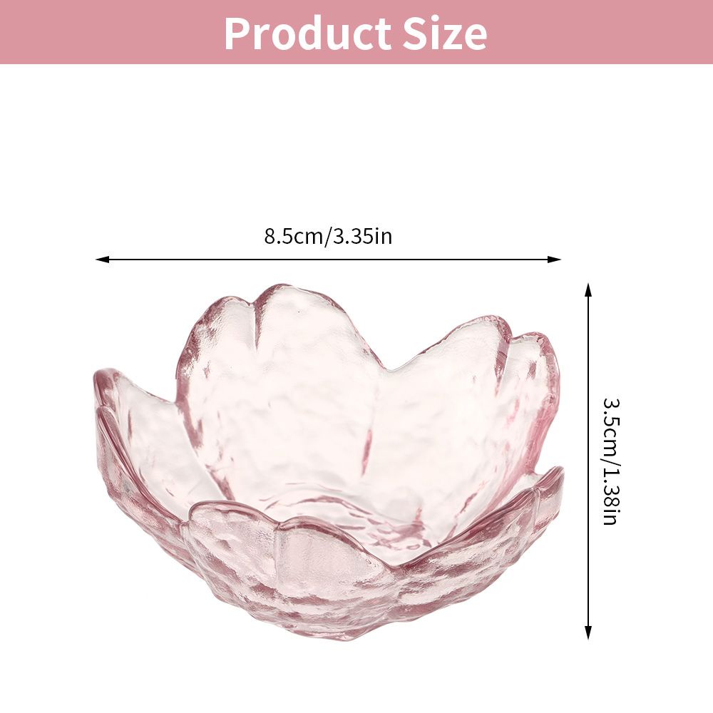 POPULAR Mini Seasoning Plate Japan Style Small Glass Dish Cherry Blossom Oil Saucer Bowl Tableware Storage Container Gadget Home Decor Kitchen Supplies Art Work Sauce Bowl