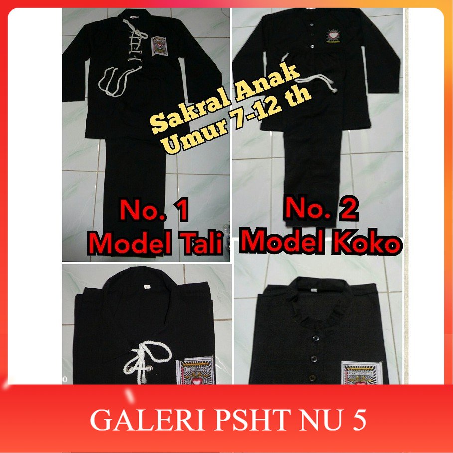 BAJU SAKRAL SILAT PSHT ANAK ANAK LAKI LAKI PEREMPUAN SD PSHT