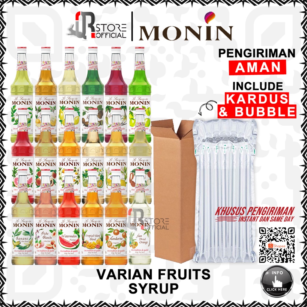 Jual MONIN SYRUP ORIGINAL SIRUP MONIN ALL VARIAN MONIN RASA RASPBERY ...