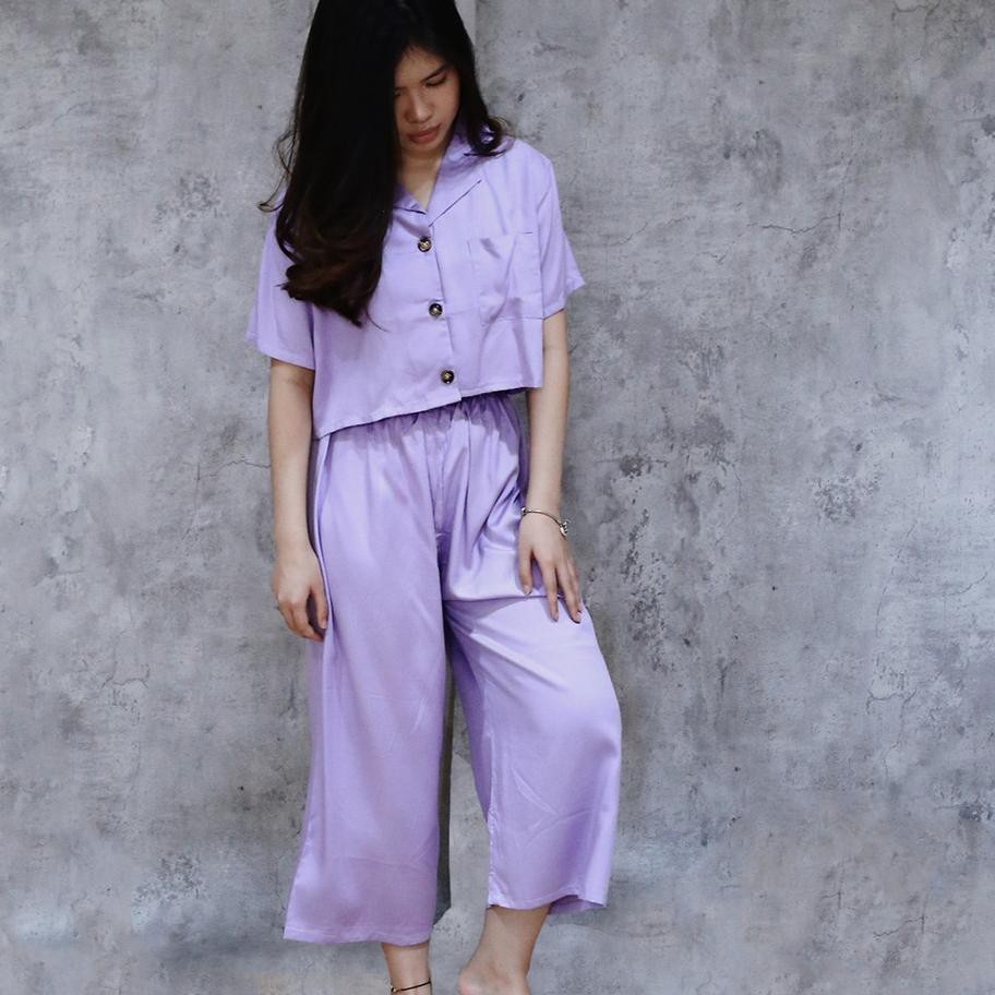 ➼ Piper Set - Baju Setelan Wanita / Baju Rayon / Setelan / Piyama Rayon / Fashion wanita ➵