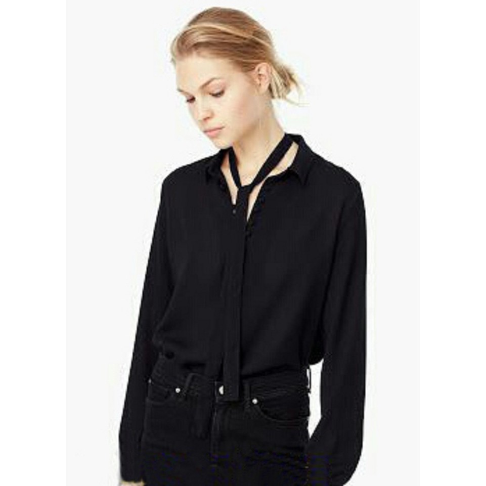 JAKET WANITA -  [Kemeja Zetta SW] kemeja wanita rayon bangkok hitam