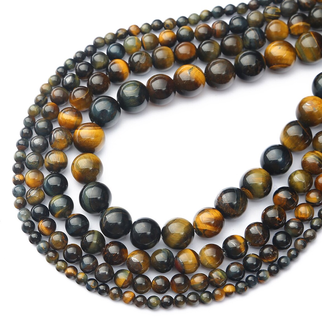 38cm Natural Processing Simulation Amber Round Beads Bracelet 4mm 6mm 8mm 10mm Yellow Blue Amber