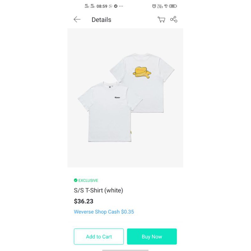 UNOFFICIAL T-SHIRT BUTTER BTS