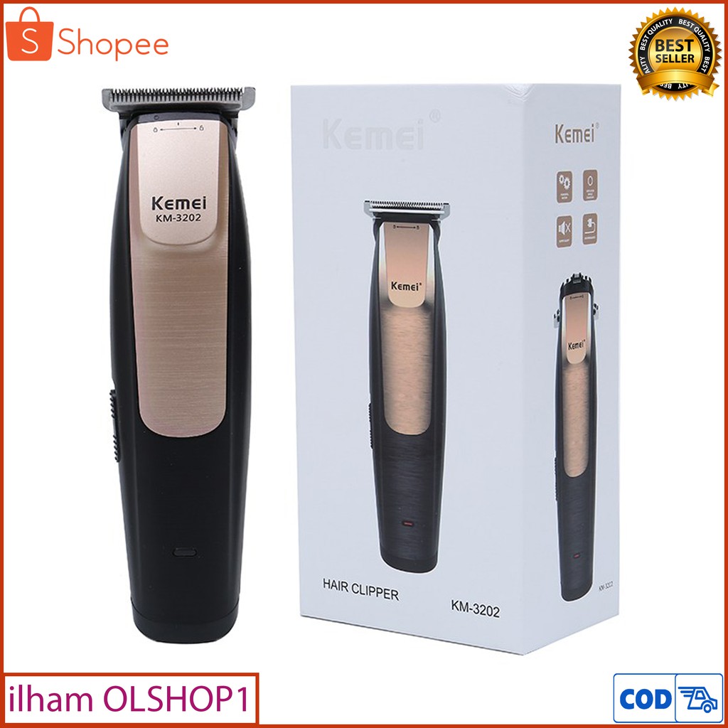 Kemei Trimmer Mesin Cukur Rambut KM-3202 Elektrik Clipper