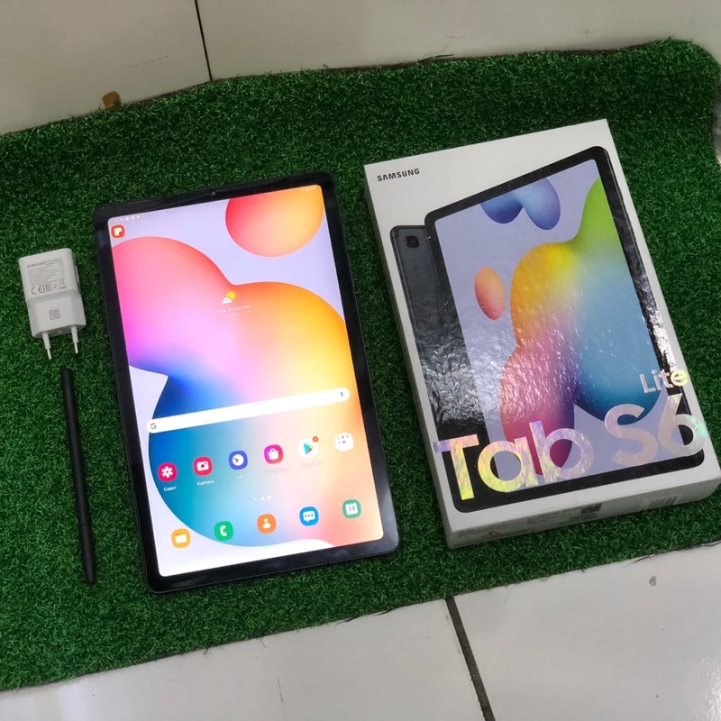 samsung tab s6 lite 4/128gb second bekas pakai fullset ori mulus