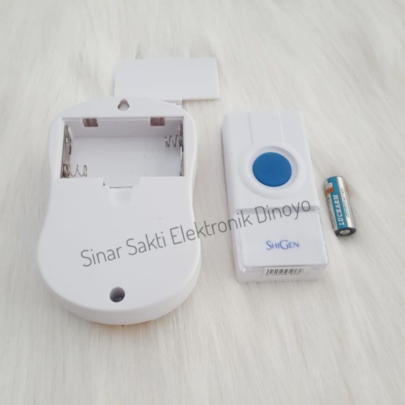 Bel Pintu Rumah / Door Bell SHIGEN Wireless Tanpa Kabel Waterproof DC BATERAI