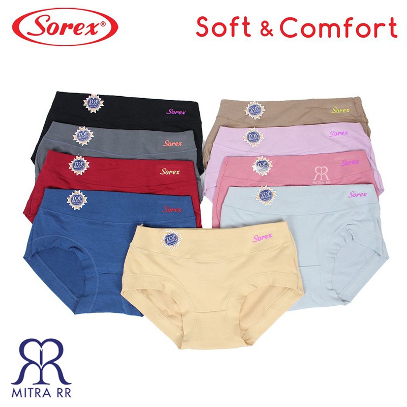 CD Sorex Basic Midi Katun Mix Strecth 1232 Celana Dalam Wanita Soft Comfor