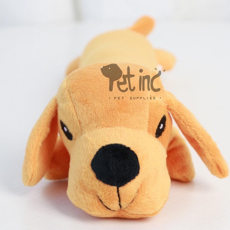 Long dog pillow squeaky toy 35cm