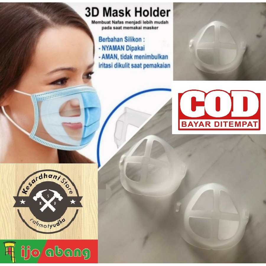 Penyangga Masker 3D Bracket Mask Holder Silikon Braket Hidung Mulut Wajah Anti Pengap Sesak Keringat