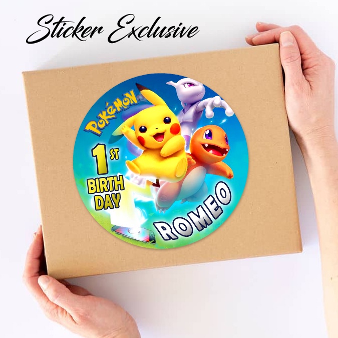 

50 STIKER / STICKER POKEMON 9 UTK BAG / BENTO / SOUVENIR ULTAH ULANG TAHUN