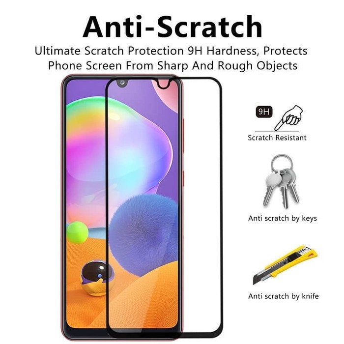 Tempered Glass Warna Samsung A21 Full Layar