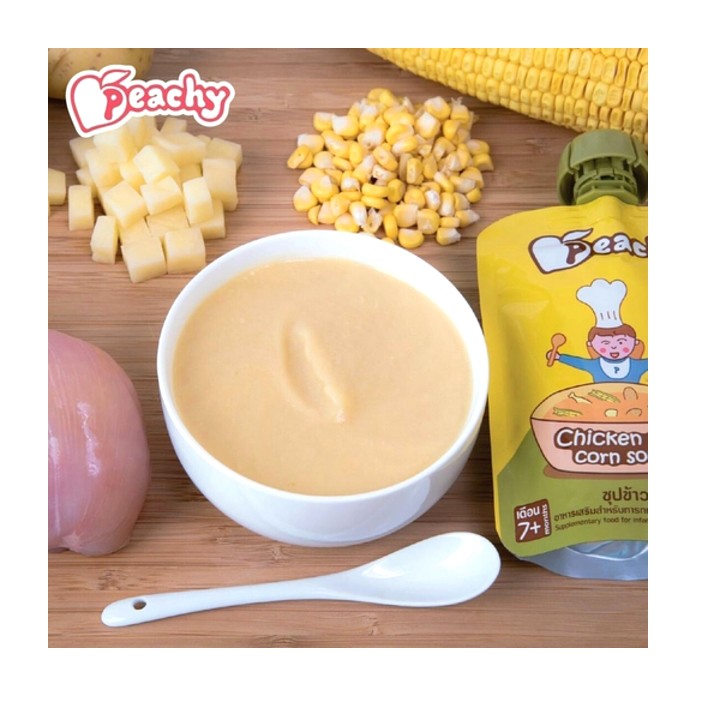 Peachy Apple MangoBanana Puree Makanan Bayi Intant Untuk Travelling 125gram