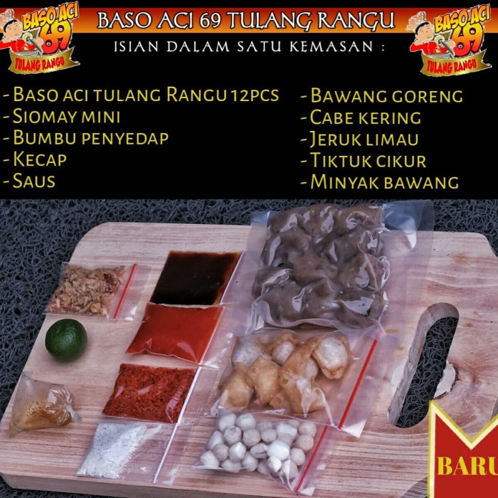 

54ekh Baso Aci 69 Tulang Rangu Asli Garut Varian Baru 60J