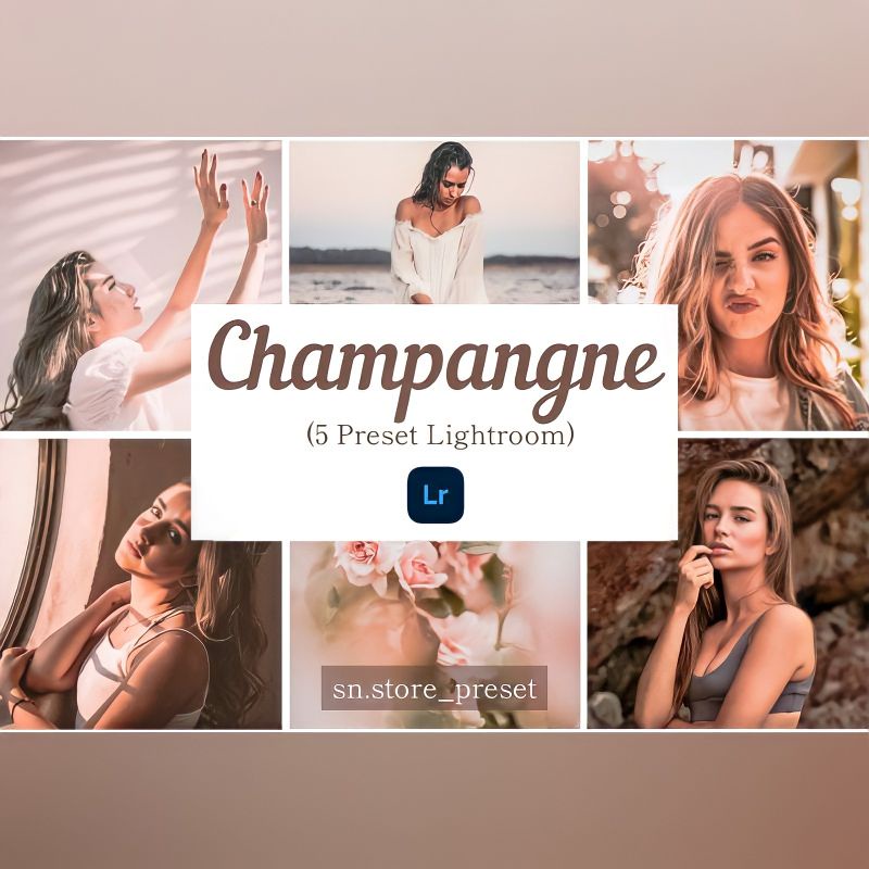 5 PRESET LIGHTROOM CHAMPAGNE SERIES For IOS &amp; Android