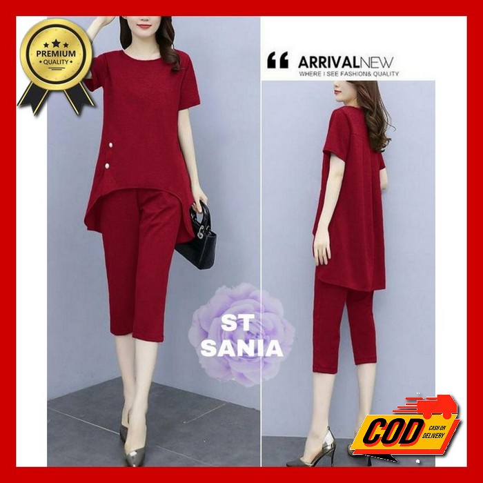 [Bisa Cod] Joci Light Blue Dress Casual Korea Dress Natal Wanita Baju Terusan Polos Kasual Warna Bir