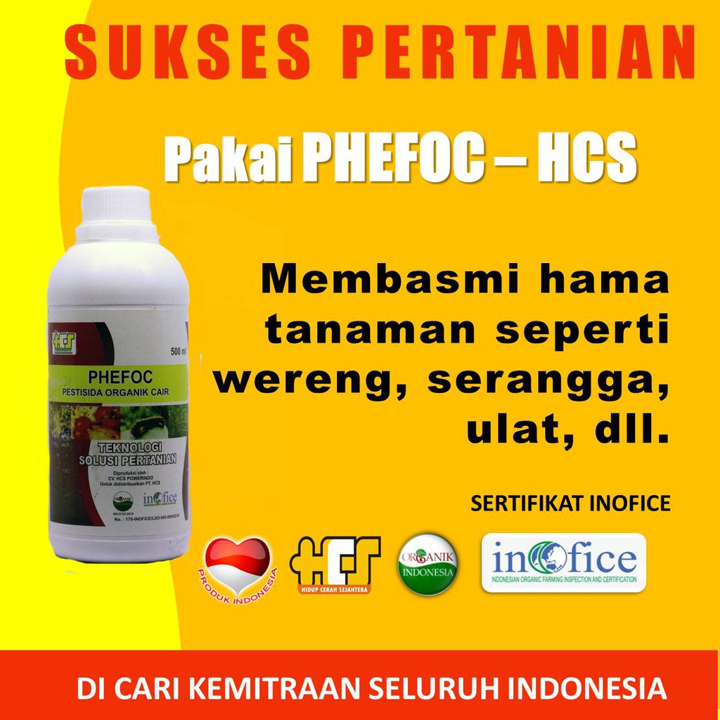 PHEFOC HCS | PESTISIDA, HERBISIDA, FUNGISIDA ORGANIK CAIR