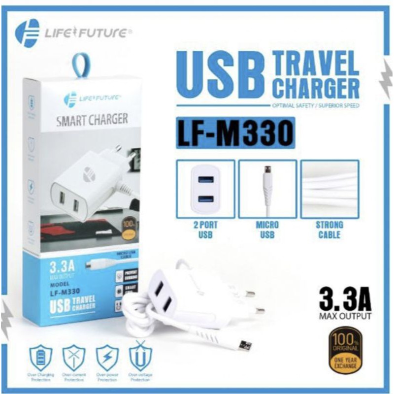 CHARGER LIFE FUTURE M-330 3.3A TRAVEL CHARGER