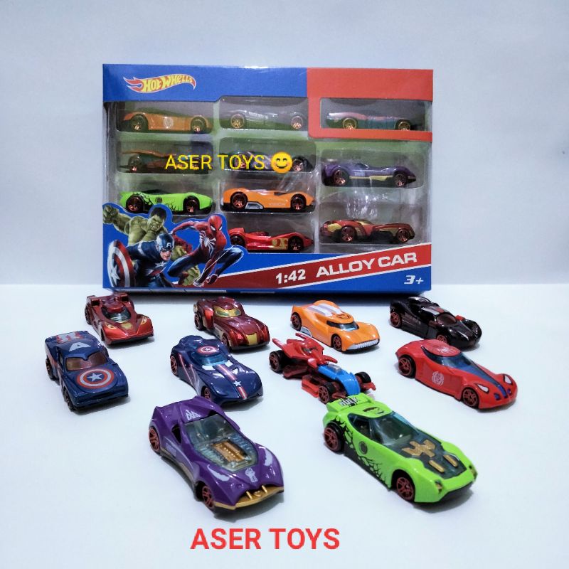 HOTWHEEL MOBIL AVENGERS DIECAST MOBIL AVENGERS ISI 10 PCS