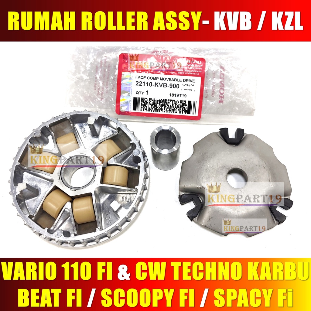 RUMAH ROLLER ASSY BEAT FI SCOOPY FI VARIO 110 FI SPACY FI VARIO 110 CW TECHNO KARBU LAMA KVB KZL