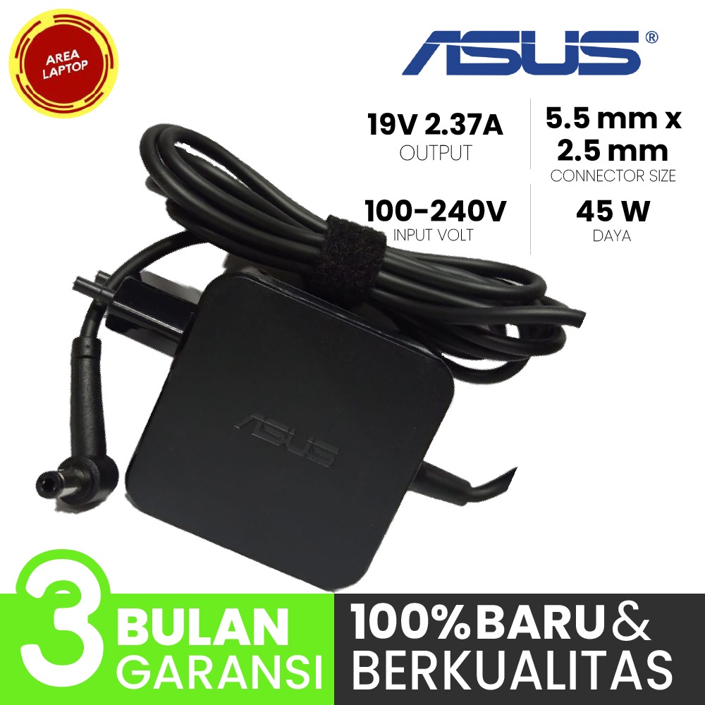 Adaptor Charger ASUS X455 X454 X454W  X452 X452E 19V 2.37A (5.5*2.5) KOTAK ORIGINAL