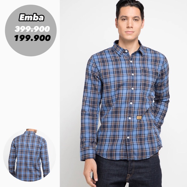 Emba Jeans Kemeja Panjang Pria