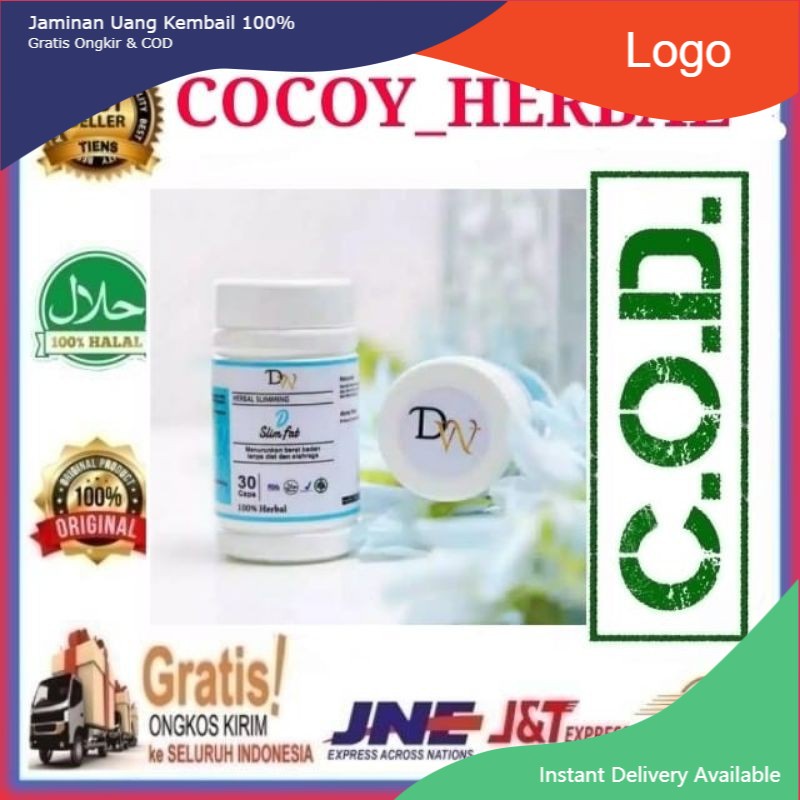 COD ( Terlaris ) DW Herbal Slimming - D Slim Fat - Dslim Fat - Pelangsing Badan Herbal Obat Diet & K