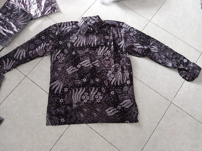 Kemeja Batik Pria Lengan Panjang Size M L Xl Xxl Bswart Batik Hrb026 Kenango Hem Panjang Padi