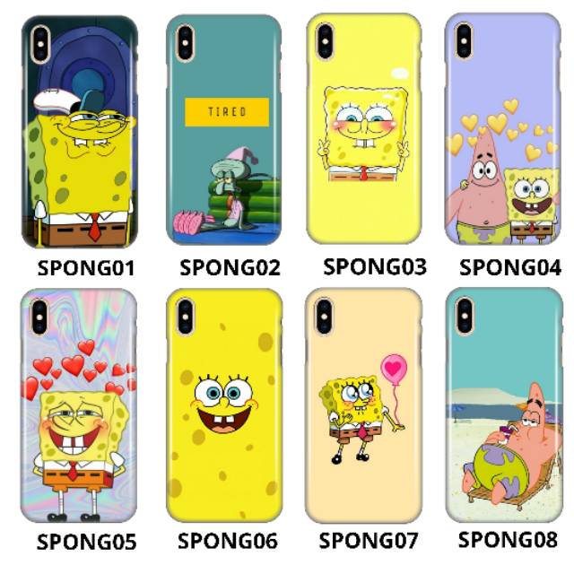 CUSTOM CASE SPONGEBOB REDMI NOTE 6 PRO/REDMI 7/REDMI 7A/REDMI NOTE 7 PRO/REDMI S2/Y1 LITE GLASS CASE