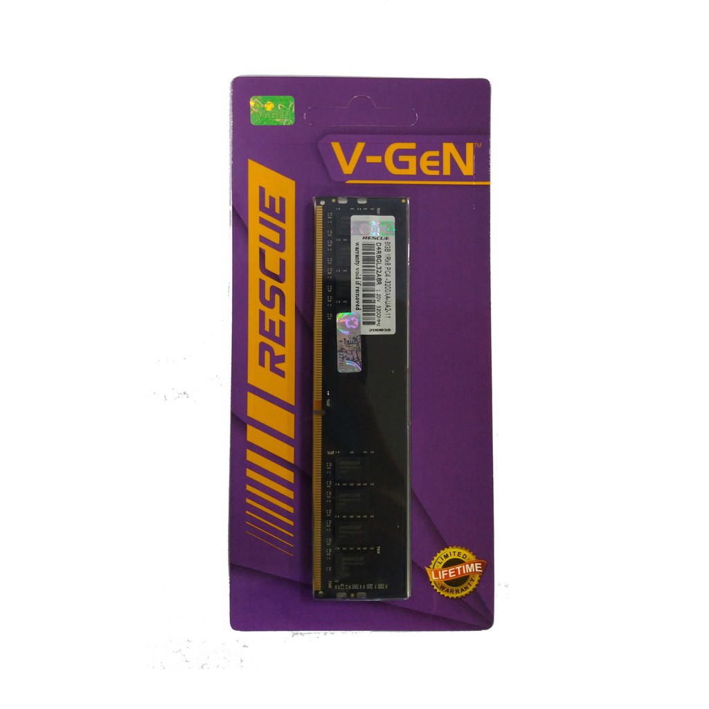 V Gen DDR4 V-GeN RESCUE 8GB PC25600 3200Mhz LongDimm - Memory PC VGEN
