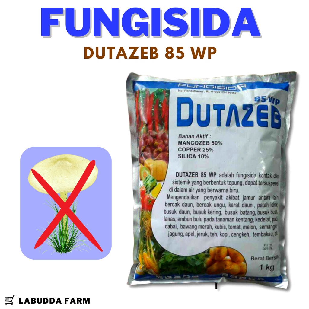 Fungisida Dutazeb 85 wp Fungi Dg 3 Bahan Aktif Kontak Dan Sistemik Efektif Kendalikan Jamur - Fungisida Sistemik - Obat Jamur - Obat Fungisida - Pembasmi Jamur