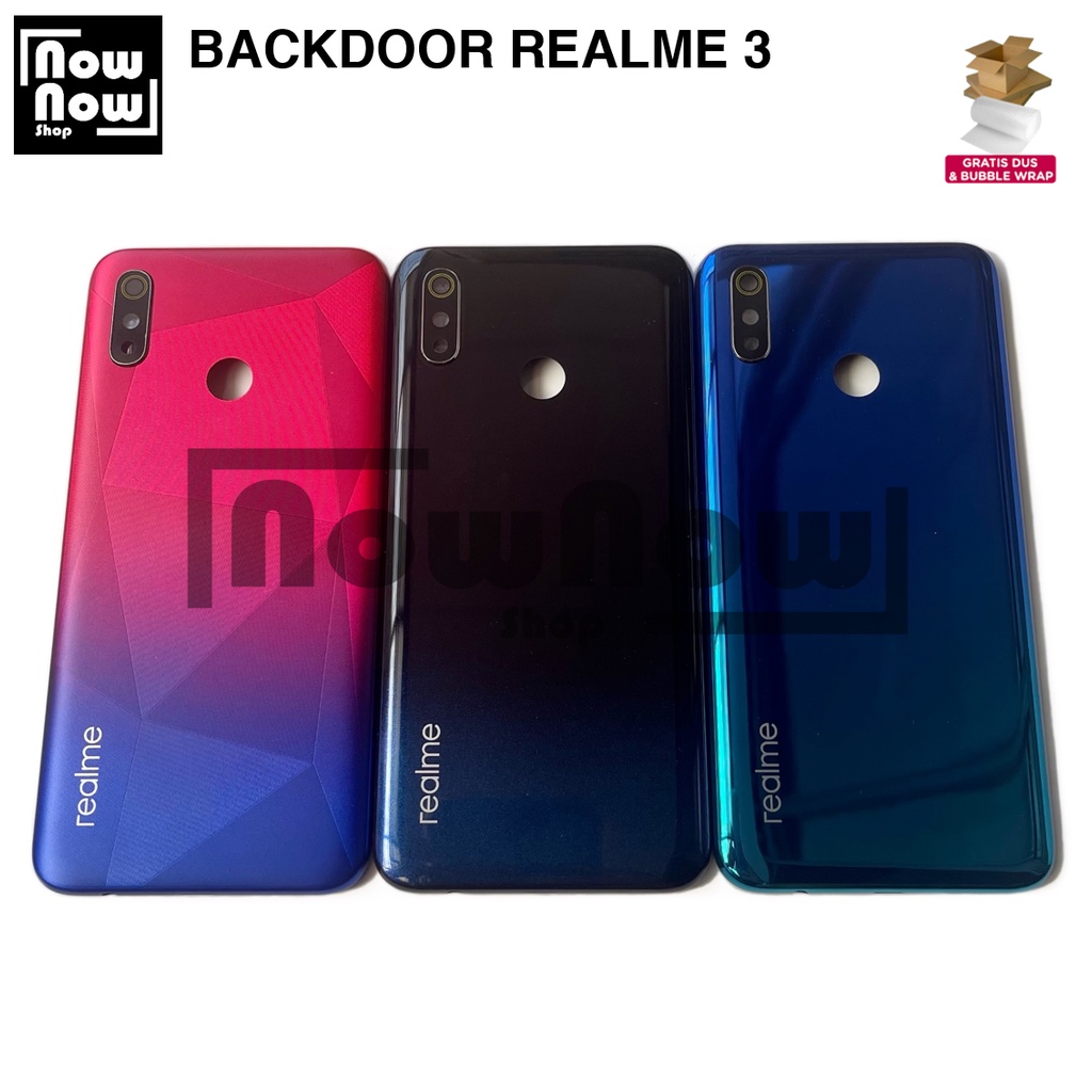 Backdoor Tutup Belakang Baterai Backcover Back Casing Housing Realme 3 RMX1825 RMX1821 1821 Cover Belakang