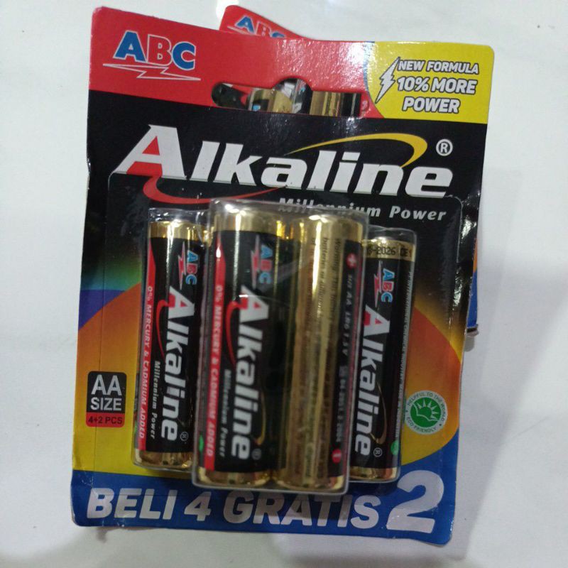 BATERAI ALKALINE AA ISI 6 PCS