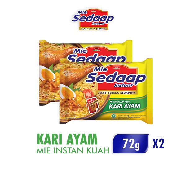 

Sedaap Mie Instan Kari Ayam Bag 72 gr x2