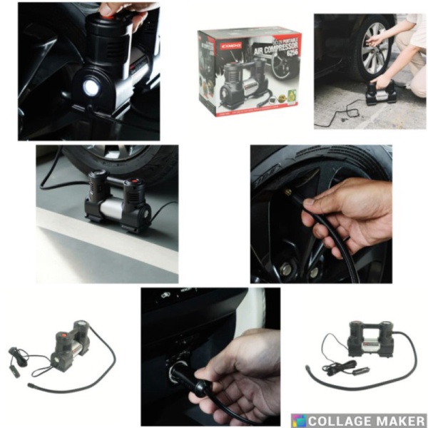 Pompa Ban Mobil Praktis Portable Super Inflator Coido ORIGINAL 6218 - 6256 Berkualitas